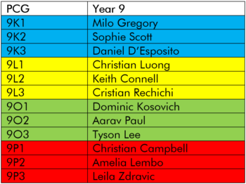 Year 9 House Representatives Year 9 House Representatives